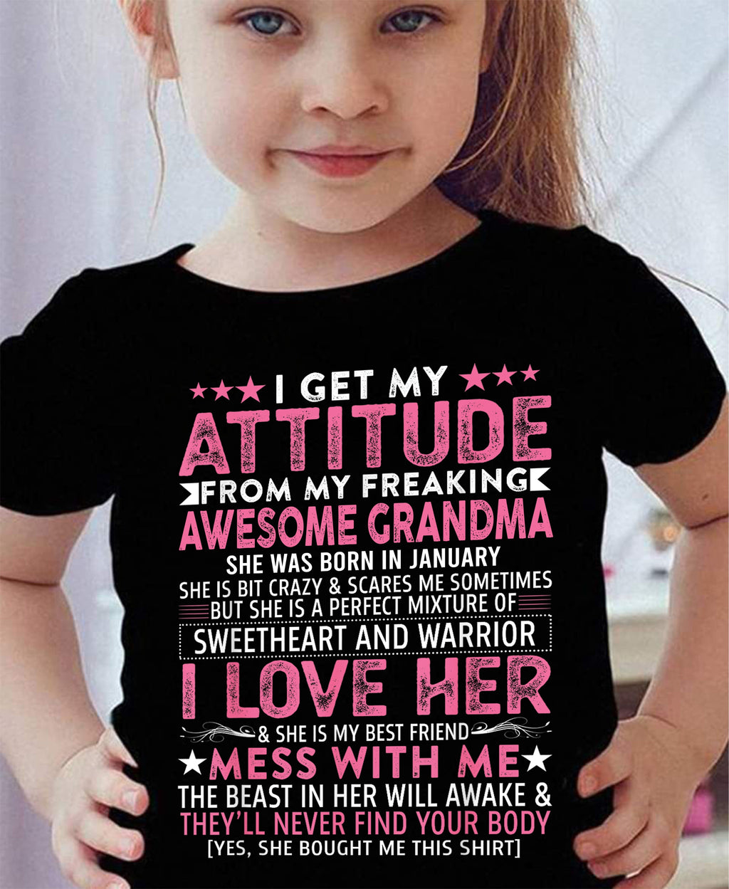 I GET MY ATTITUDE FROM MY GRANDMA JANUARY EDITION – FROM GRANDMA TO GRANDDAUGHTER NGHL01 (SKU07-163-01)