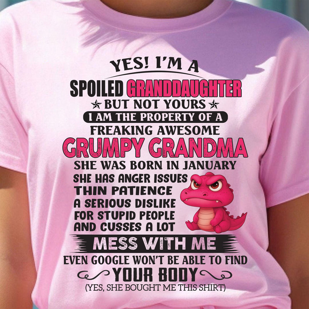 JANUARY - YES, I'M A SPOILED GRANDDAUGHTER - GIFT FROM GRANDMA - NGHL01 (SKU09-96-01)
