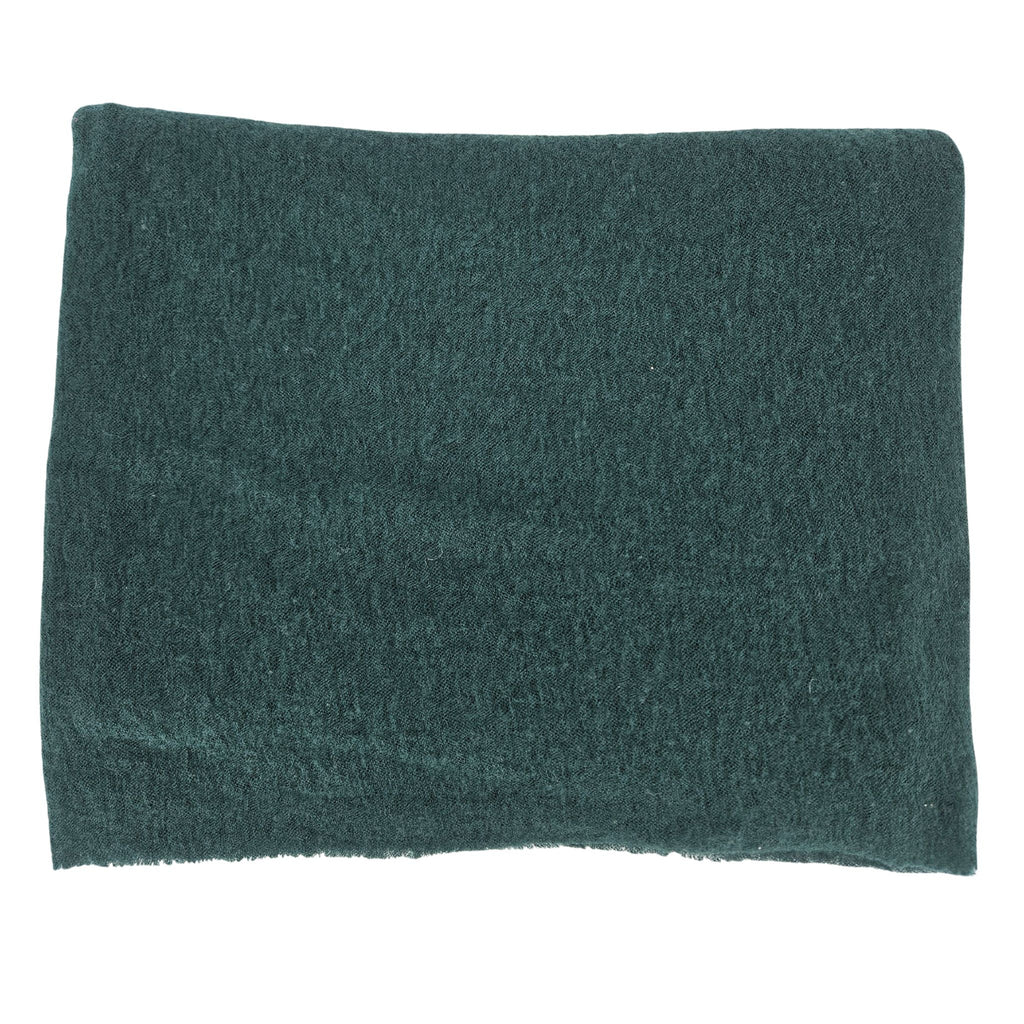 Dark Green Small Cashmere Plain Scarf