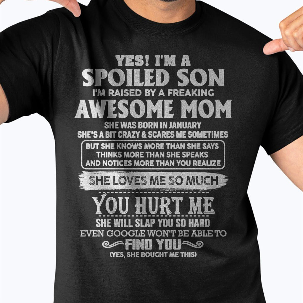 January - Awesome Mom - Perfect Gift For Your Spoiled Son From Mom - NGHL01 (SKU05-47-01)