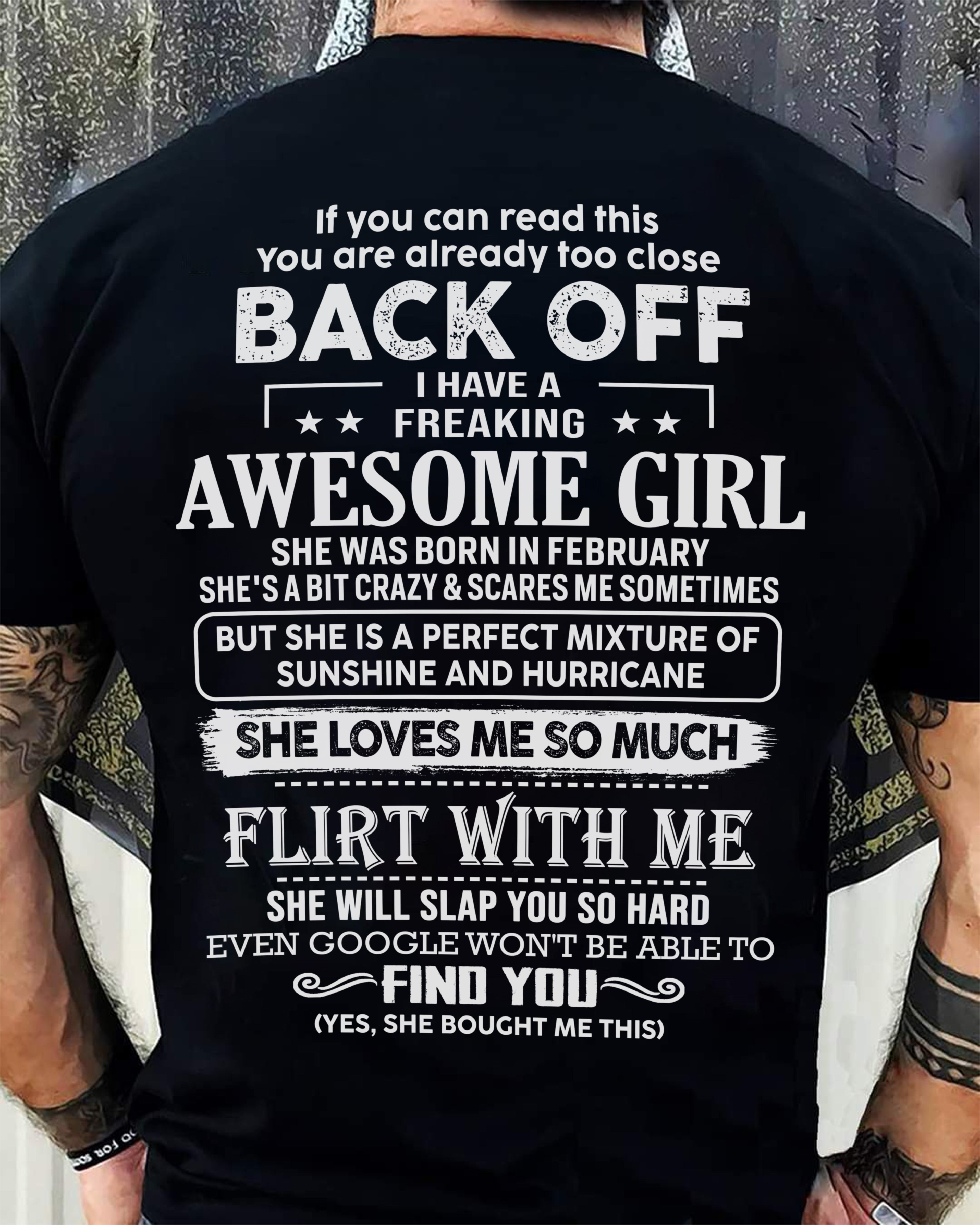 February – Awesome Girlfriend Born In February – Special gift for your Boyfriend – From Wife NGHL02 (SKU06-17-02)