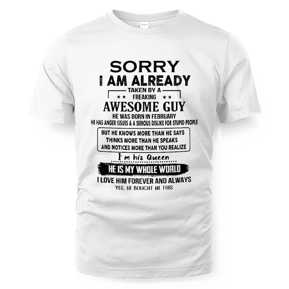 February - Awesome Boyfriend Born In February- Special gift for your Girlfriend - From Husband NGHL02 (SKUT08-11-02)