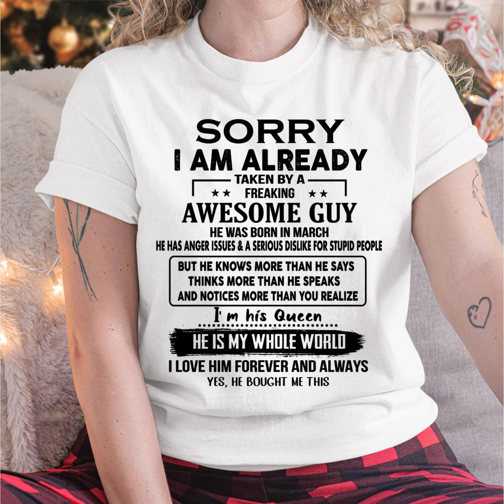 March - Awesome Guy - Perfect gift for girlfriend or wife From Husband - NGHL03 (SKUT08-11-03)