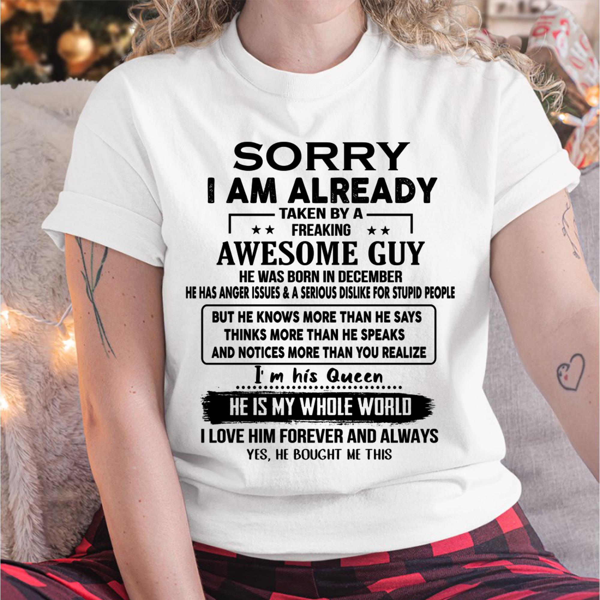 December - Awesome Guy - Perfect gift for your girlfriend or wife From Husband - NGHL12 (SKUT08-11-12)