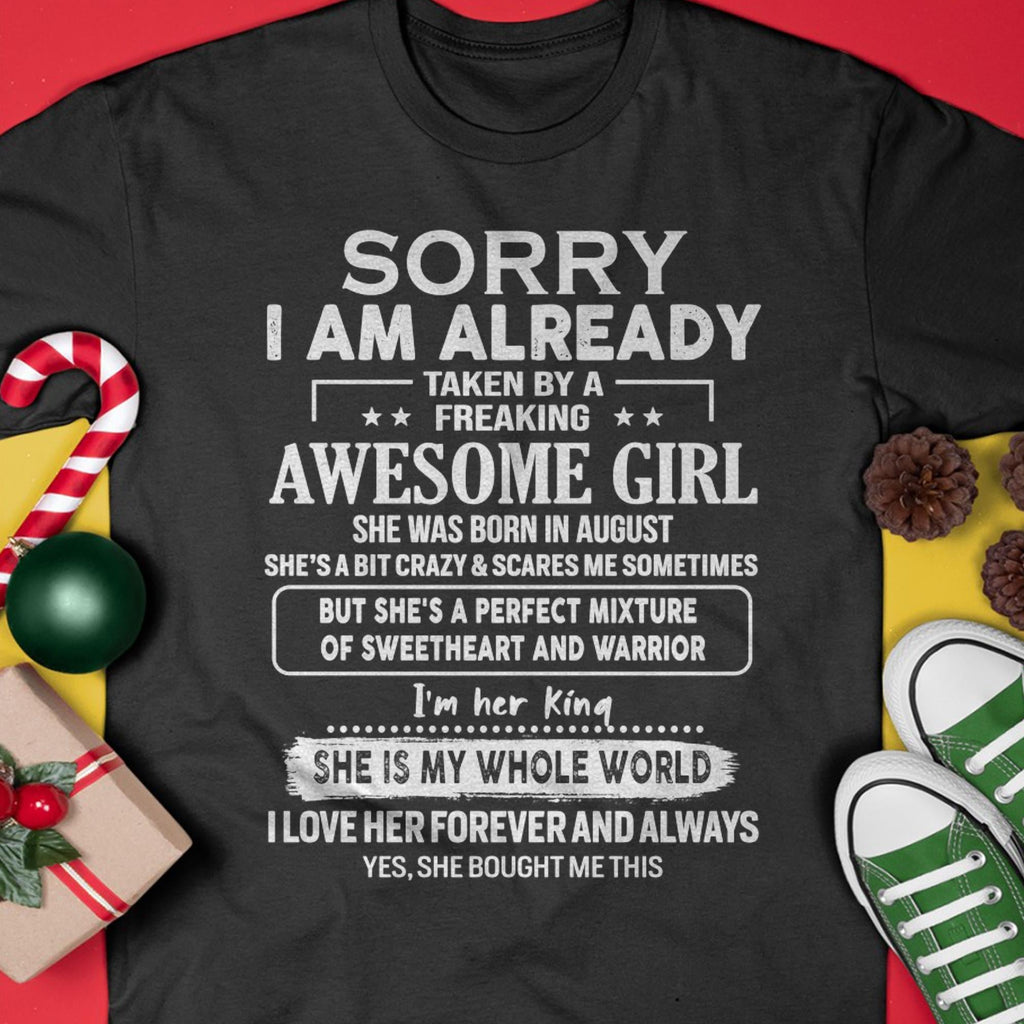 August - Awesome Girl - Perfect Gift For Your Boyfriend, Husband From Wife - NGHL08 (SKU04-86MT-08)