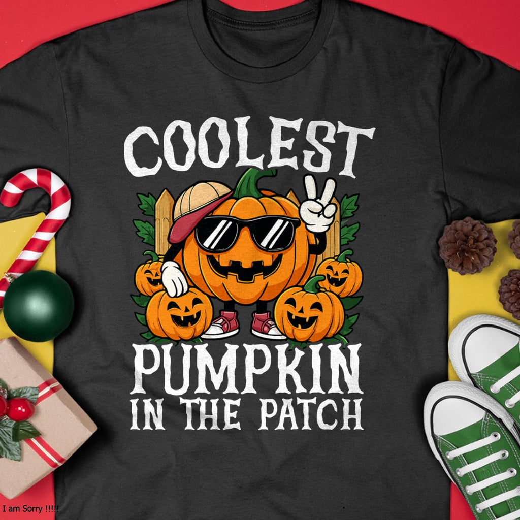 Halloween Shirt Boys Girls Kids Coolest Pumpkin In The Patch T-Shirt - Halloween Unisex T-Shirt/Hoodie - NGHL00 (SKUT-2010HALLOWEEN-01)