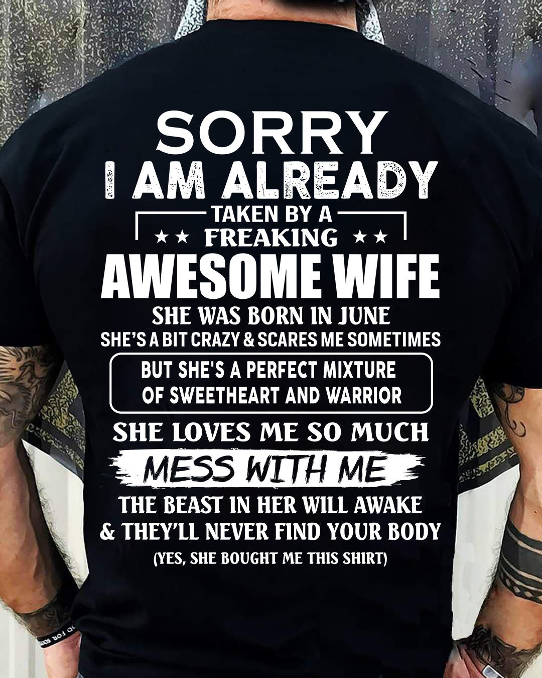 Wife June - Perfect gift for husband From Wife - NGHL06 (SKU68-86-06)