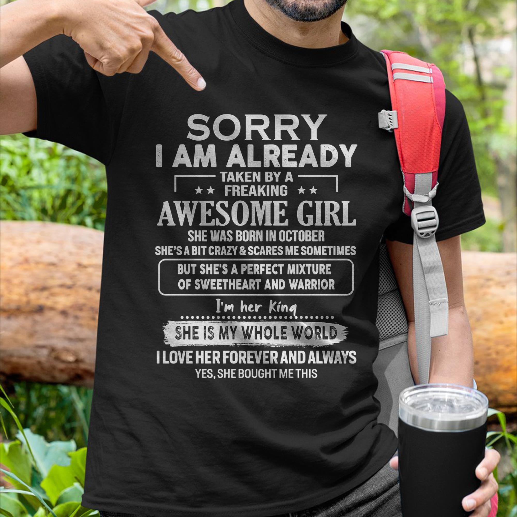 October - Awesome Girl - Perfect Gift For Your Boyfriend, Husband From Wife - NGHL10 (SKU04-86MT-10)