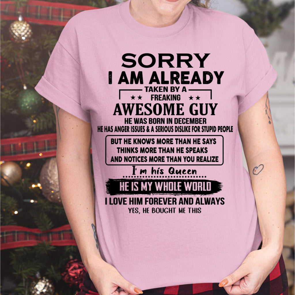 December - Awesome Guy - Perfect gift for your girlfriend or wife From Husband - NGHL12 (SKUT08-11-12)