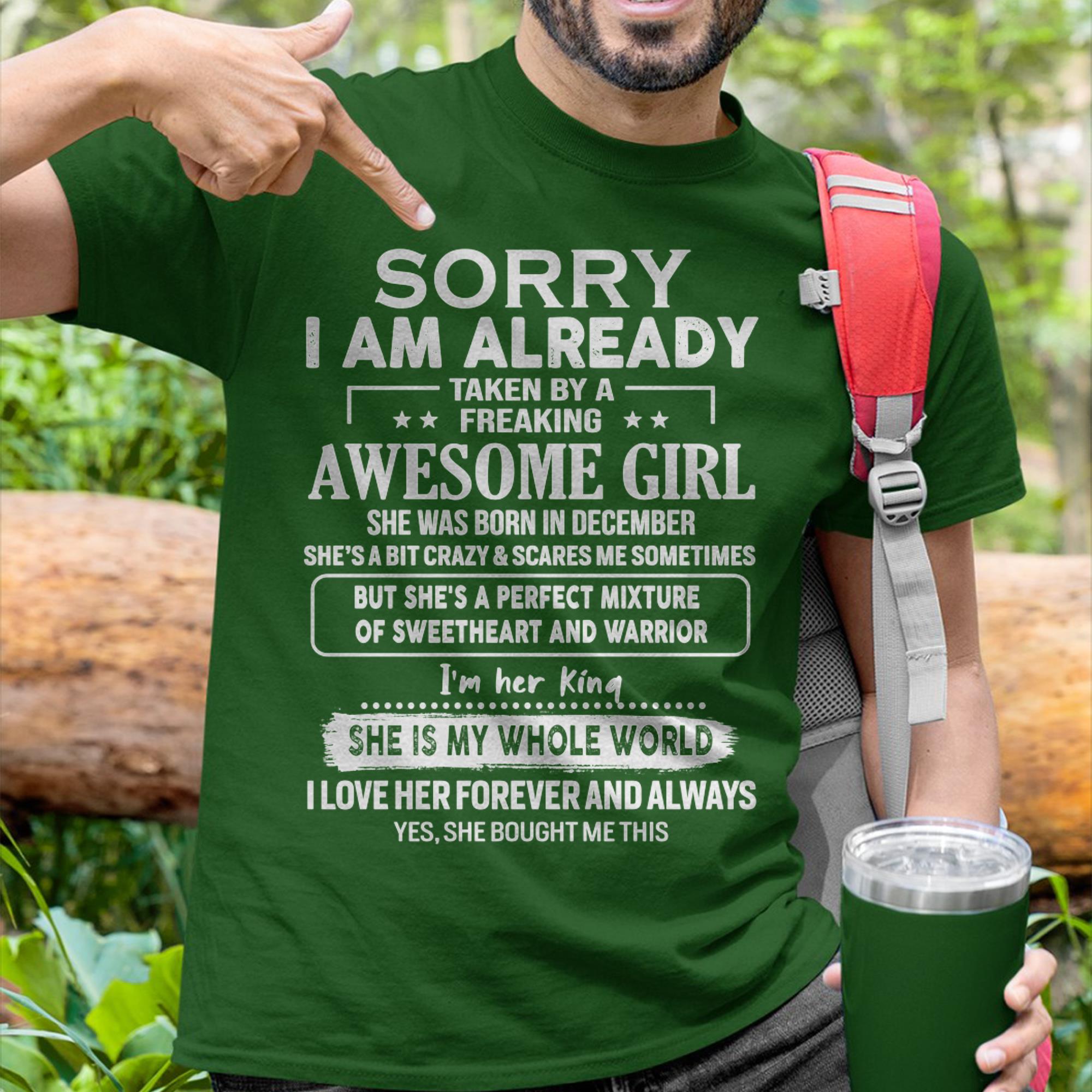 December - Awesome Girl - Perfect Gift For Your Boyfriend, Husband From Wife - NGHL12 (SKU04-86MT-12)