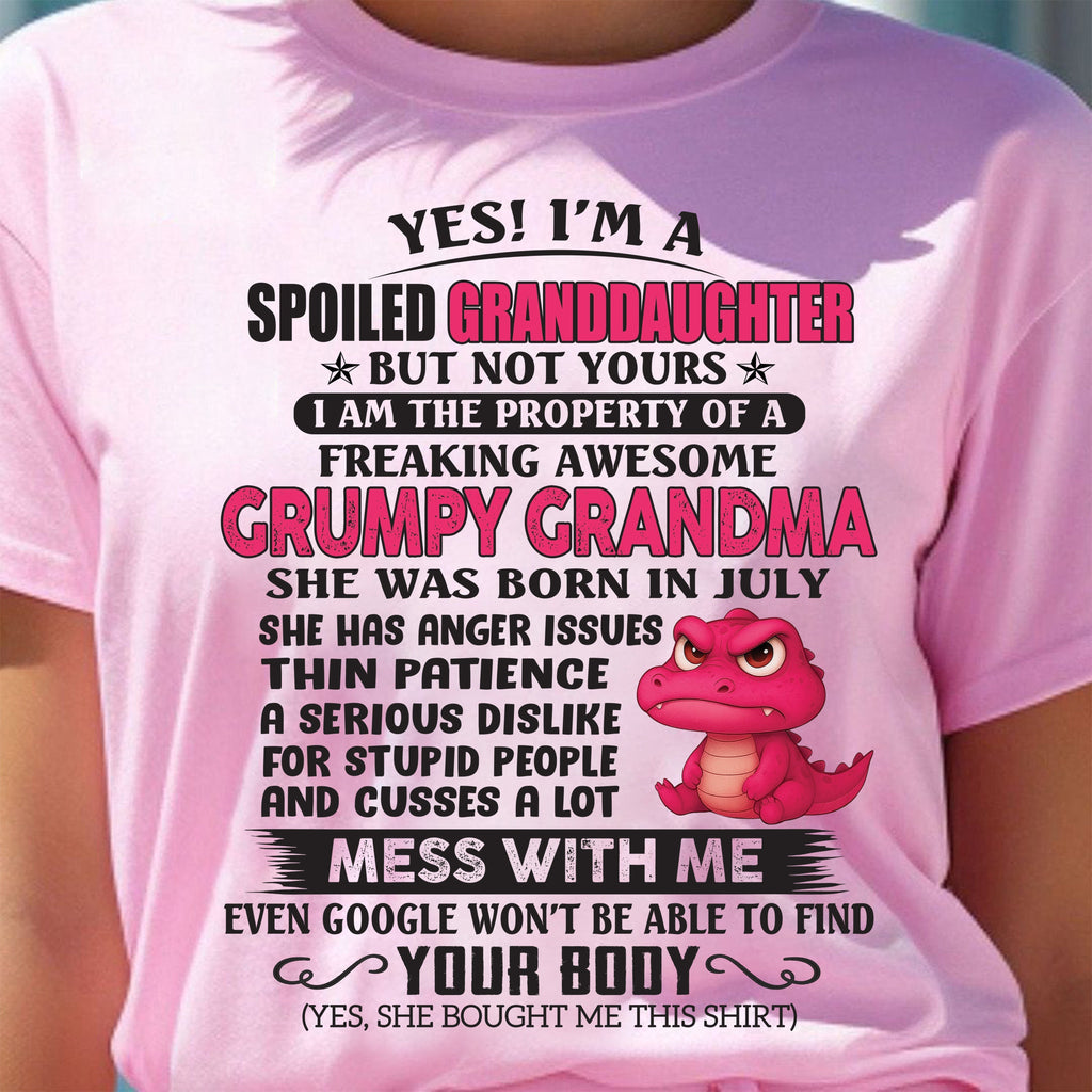 JULY - YES, I'M A SPOILED GRANDDAUGHTER - GIFT FROM GRANDMA - NGHL07 (SKU09-96-07)