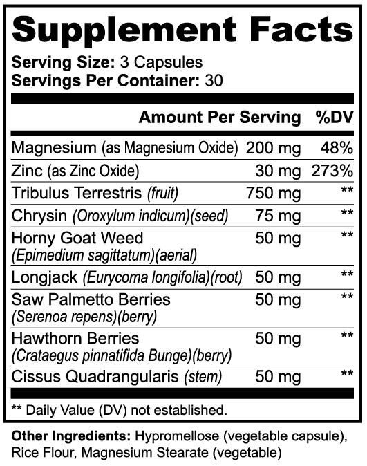 Testosterone Booster for Men | Ultra Testosterone XL | Natural Test Booster 90 Capsules