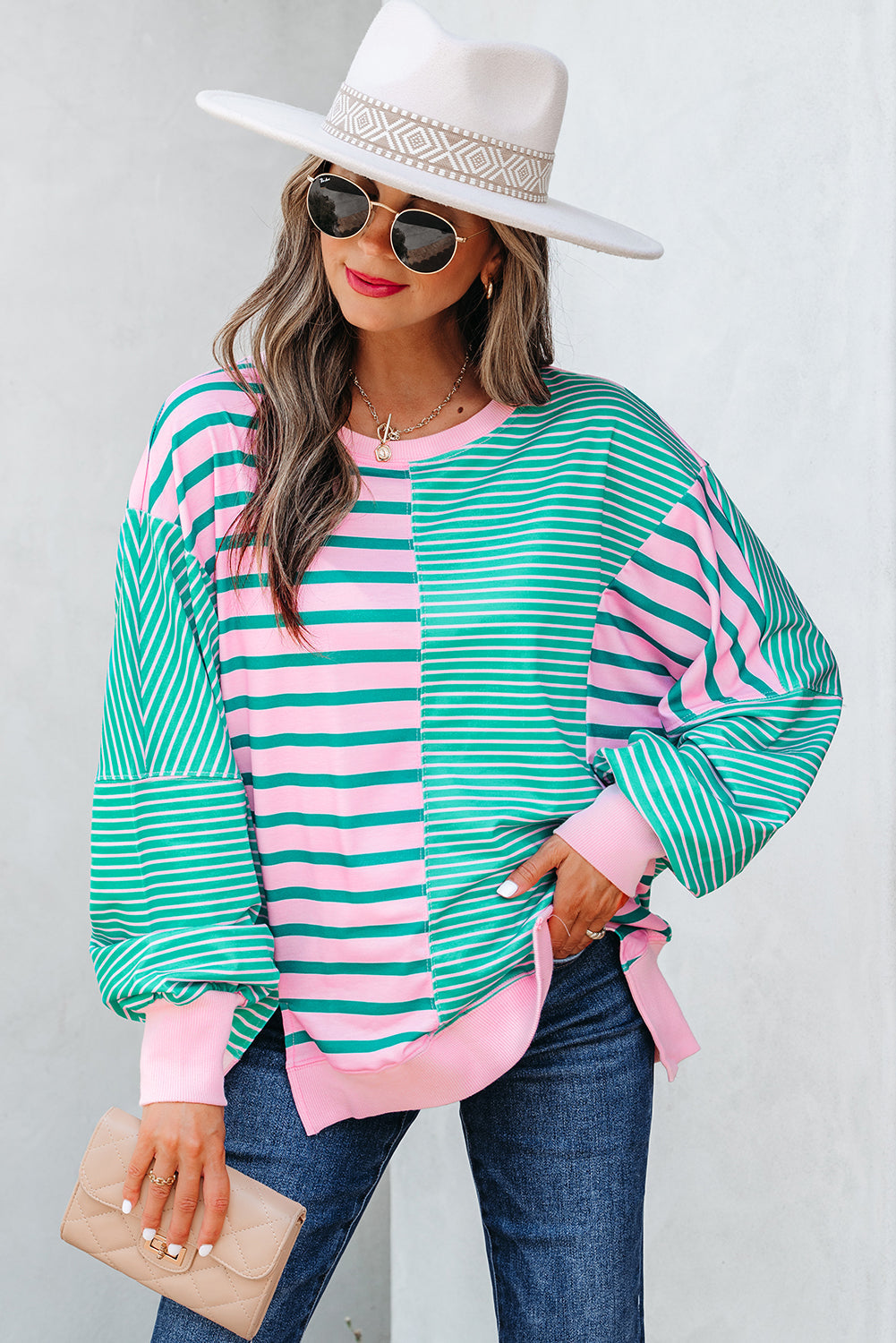 Rosalie Side Slit Baggy Sweatshirt