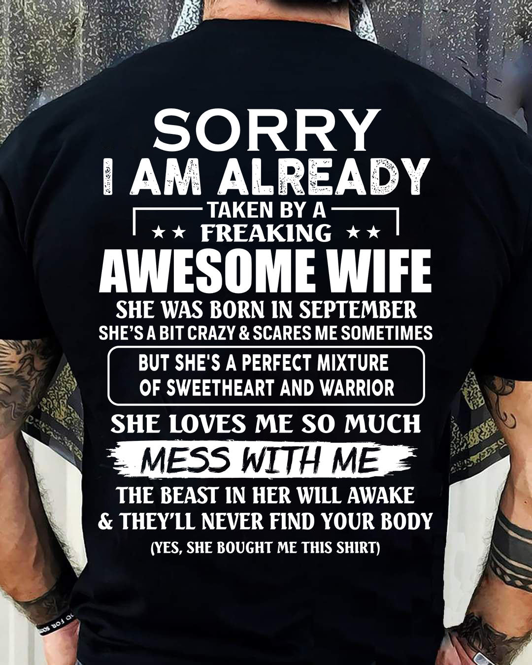 Wife Septembre - Perfect gift for husband From Wife - NGHL09 (SKU68-86-09)