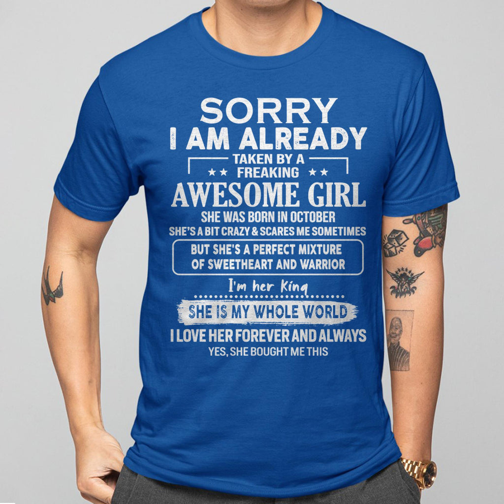 October - Awesome Girl - Perfect Gift For Your Boyfriend, Husband From Wife - NGHL10 (SKU04-86MT-10)