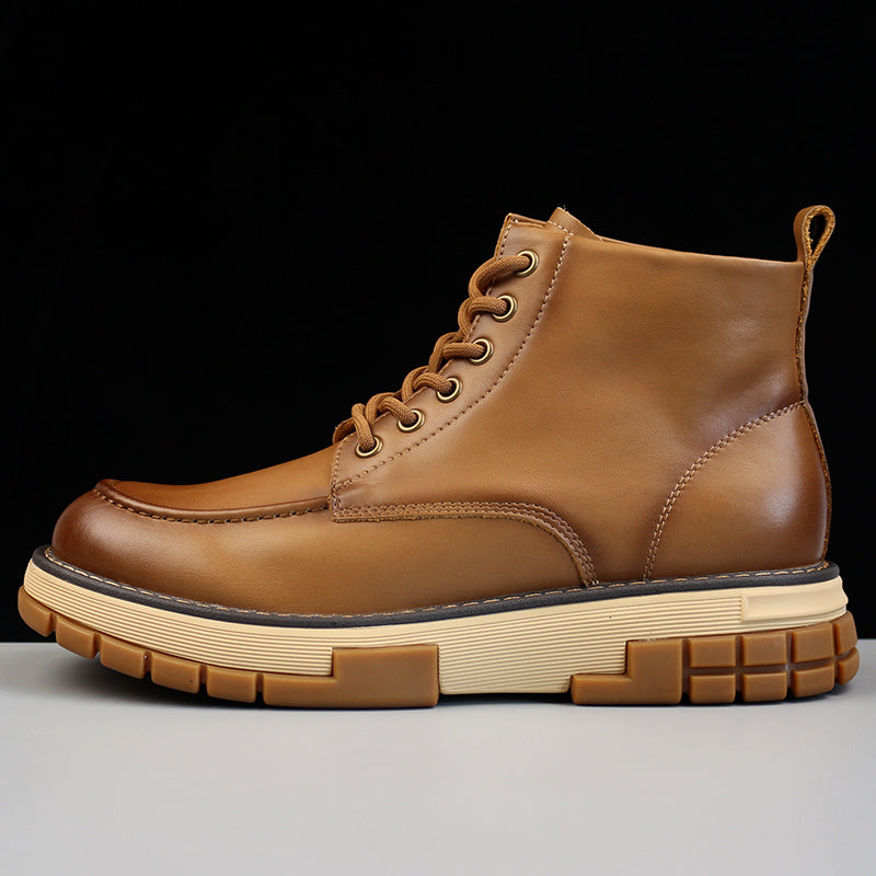 British Style Leisure Outdoor Tooling Martin Boots Men's Shock Absorbing Thick Sole