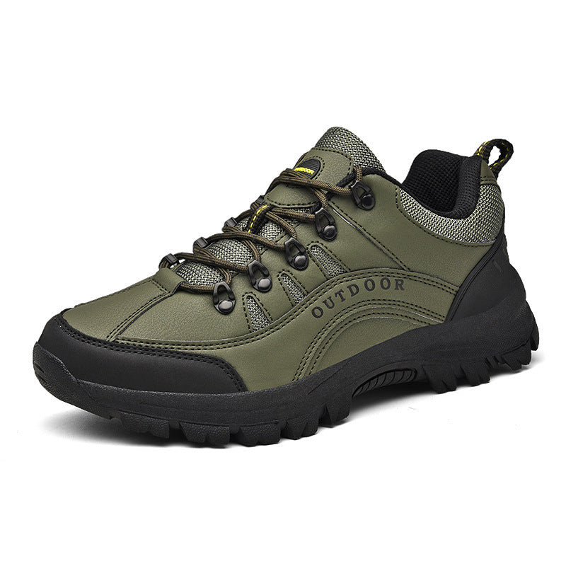 Boots Men's Autumn And Winter Outdoor Sneakers Leather Low-top Hiking Shoes Small Wholesale Delivery