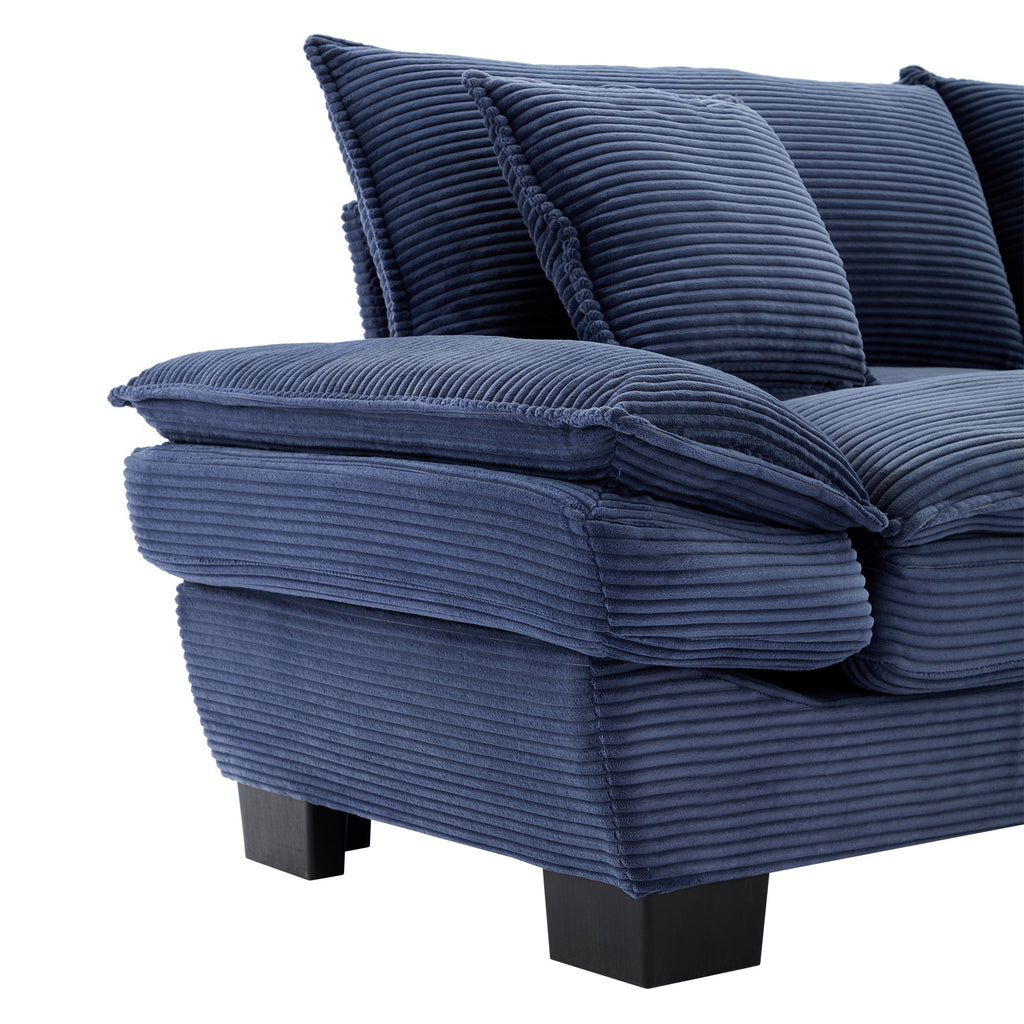 Corduroy Sofa  Couch Loveseat Sofa with Pillows