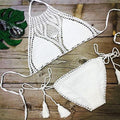 Triangle Tassel Bikini Crocheted Swimwear Sexy Knitting Bikini