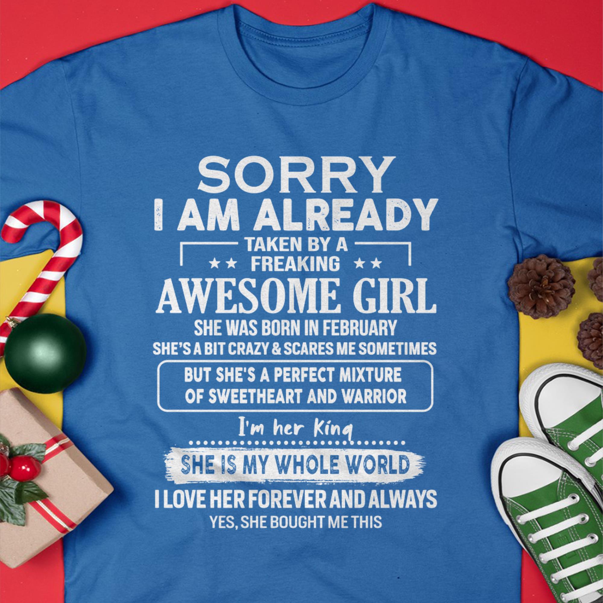 February - Awesome Girl - Perfect Gift For Your Boyfriend, Husband From Wife - NGHL02 (SKU04-86-02)