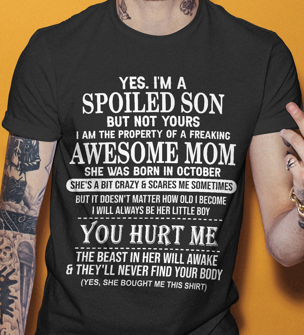 October - Awesome Mom Born In October - Special gift for Son From Mom - NGHL10 (SKU10-45-10)