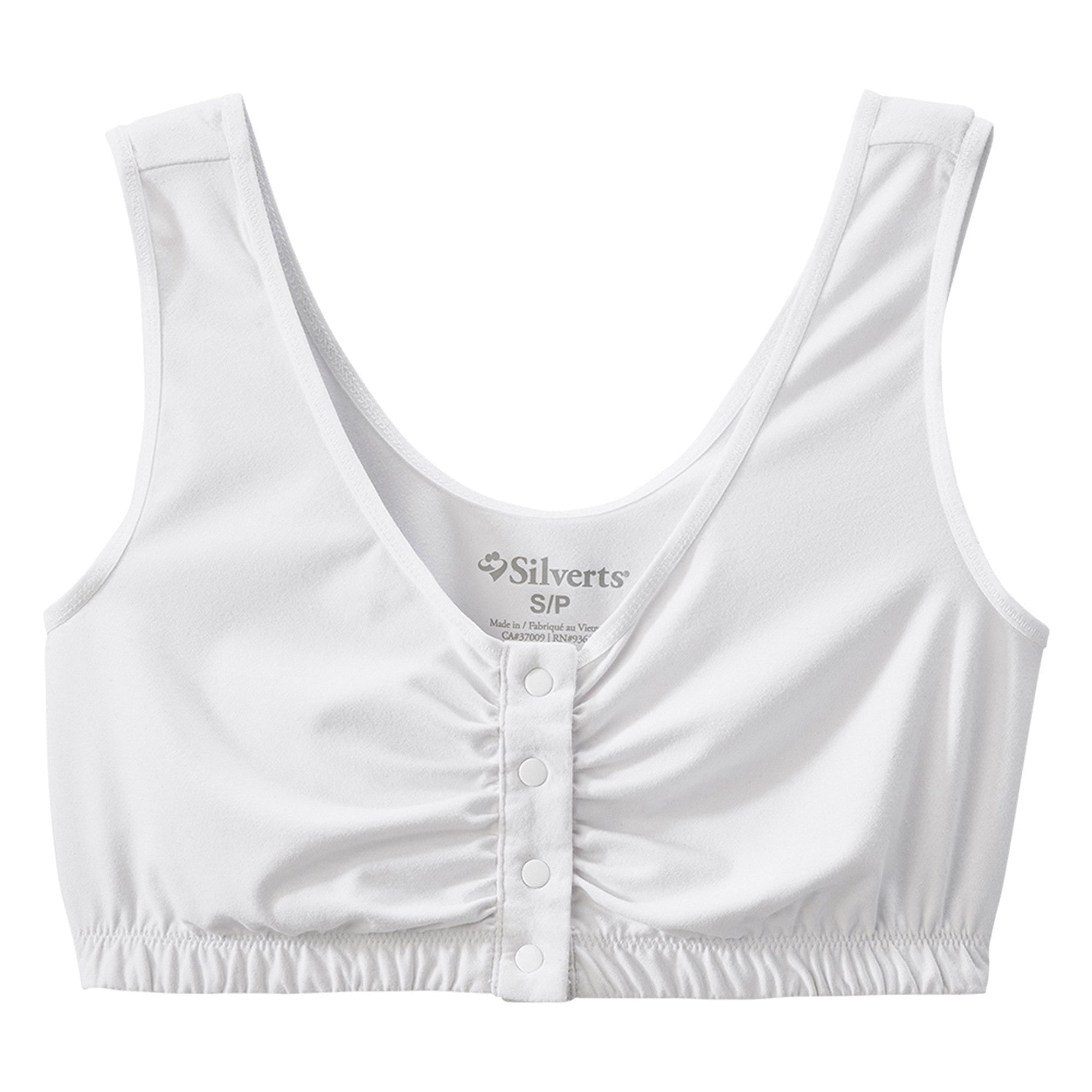 Silverts Adaptive Front Closure Bra - White, Small