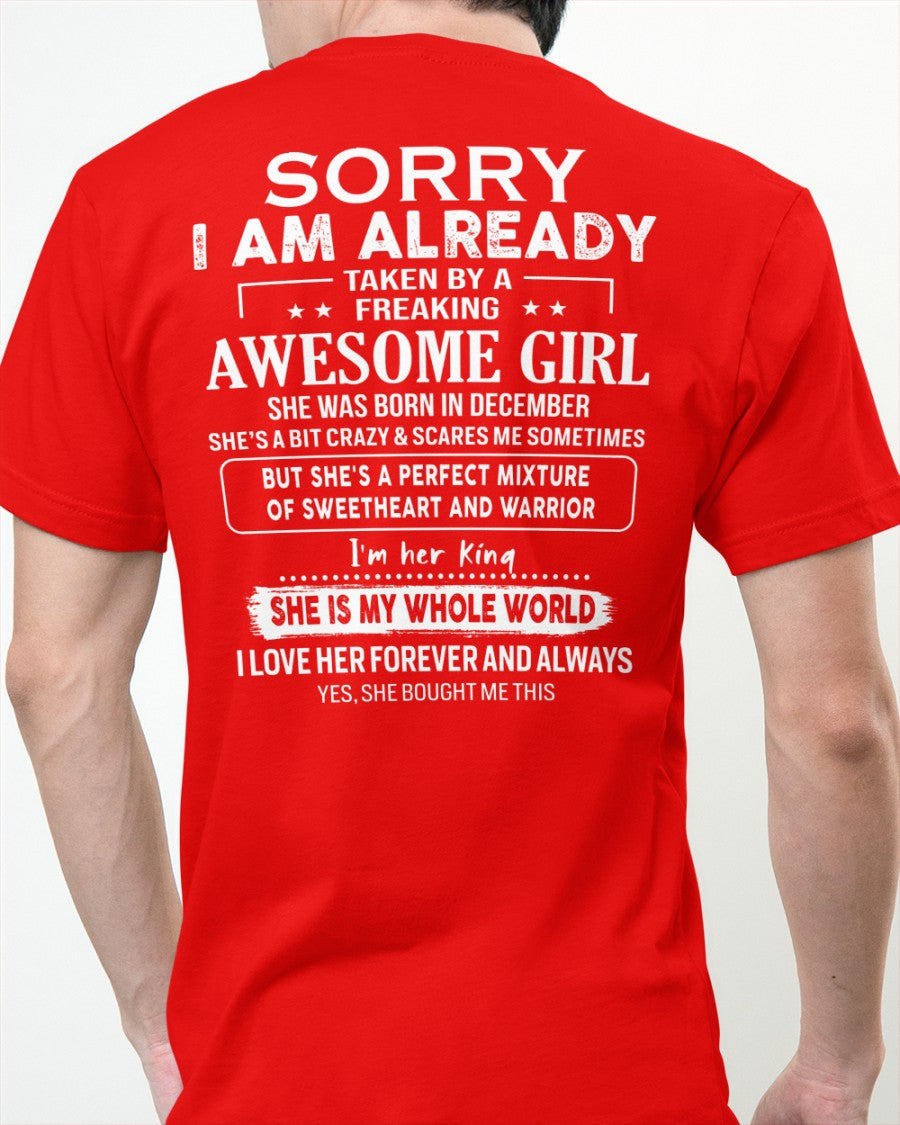 December - Awesome girl - Perfect gift for your boyfriend - (SKU04-86-12) - From Wife NGHL12