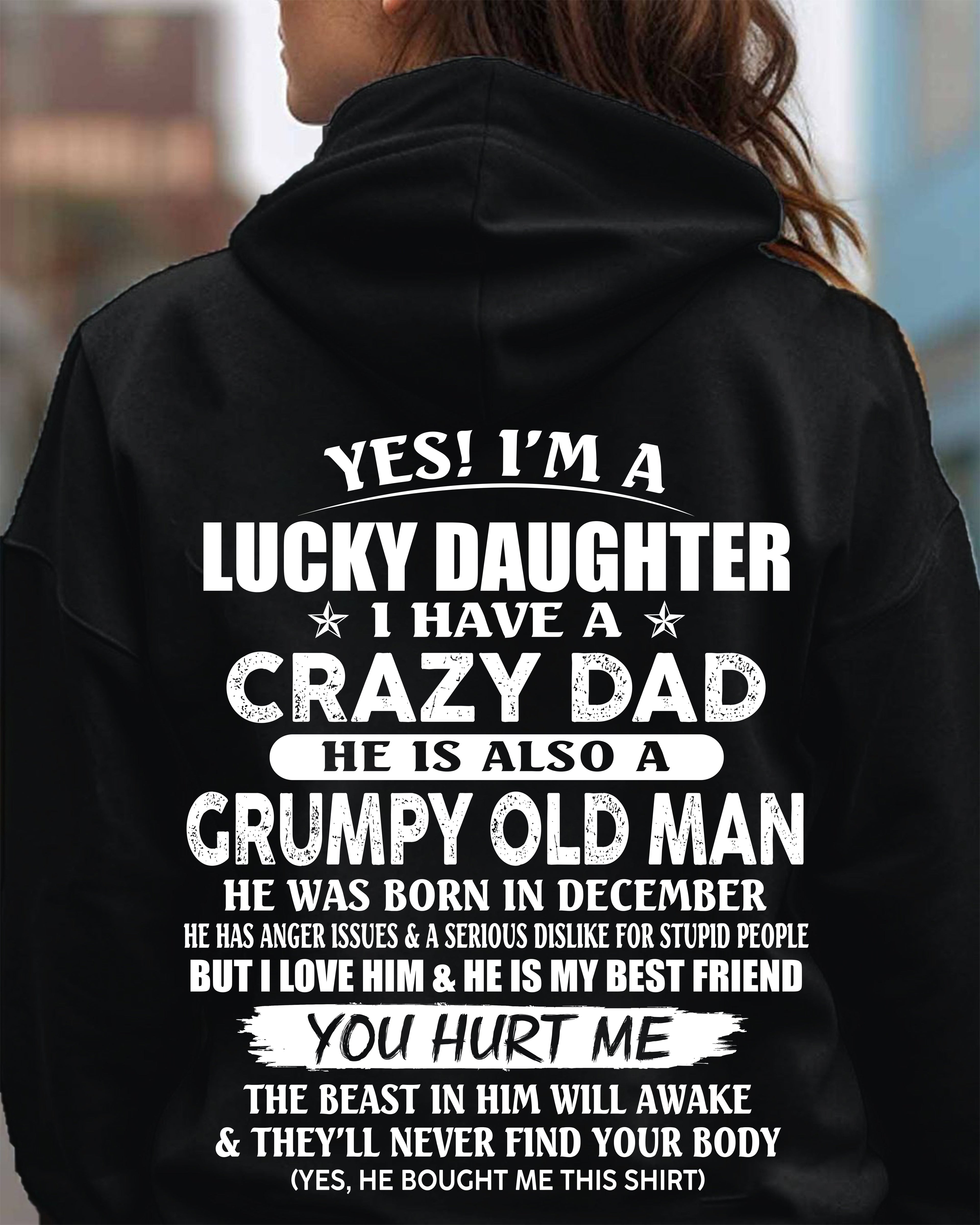 December - Awesome Grumpy Old Dad - Special gift for your daughter From Dad - NGHL12 (SKU10-50-12)