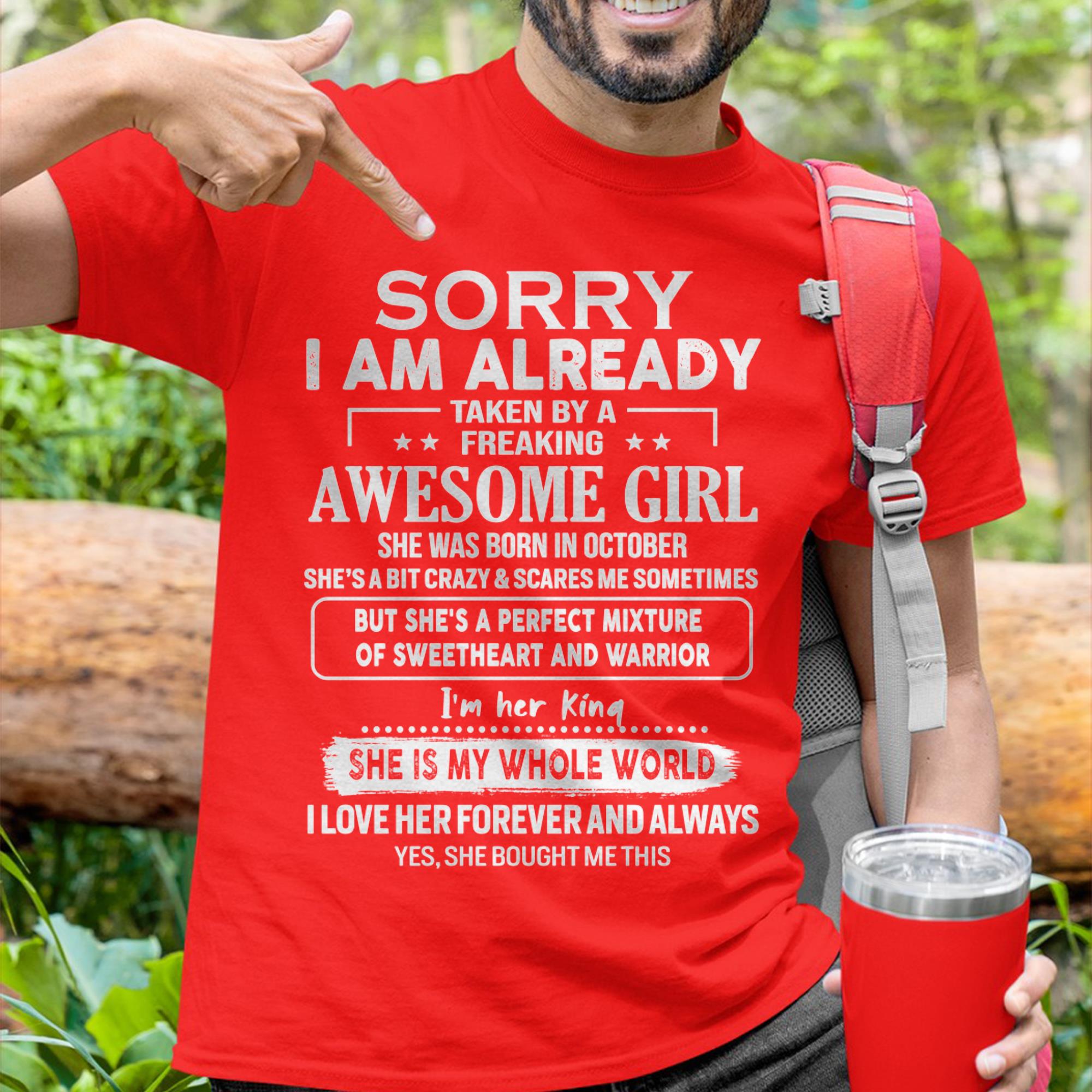 October - Awesome Girl - Perfect Gift For Your Boyfriend, Husband From Wife - NGHL10 (SKU04-86MT-10)
