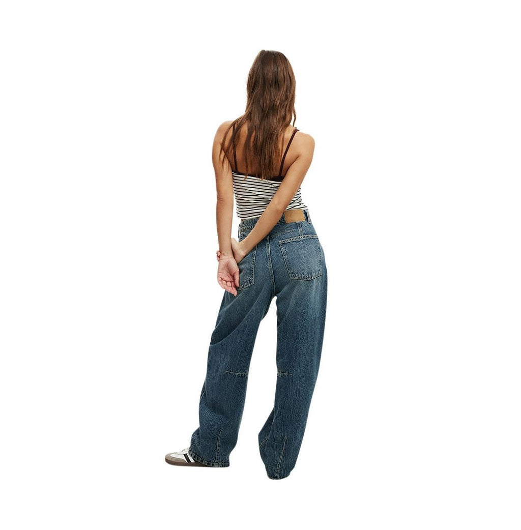 Cotton on Barrel Leg Jean in Blue Dusk, Size 34
