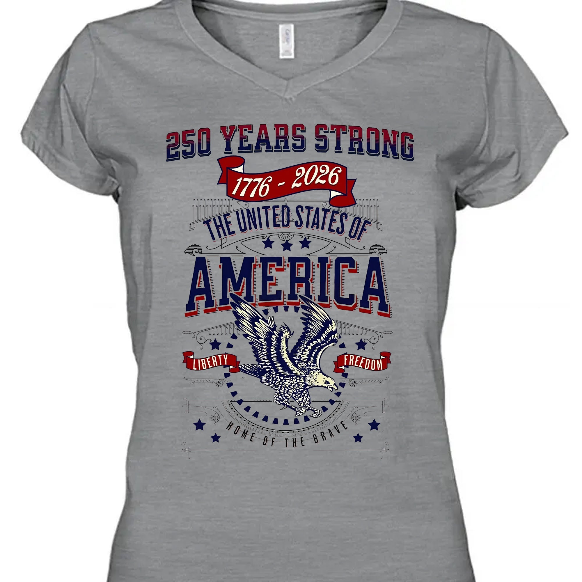 250 Years Strong USA Shirt with eagle and patriotic design celebrating USA 250th anniversary