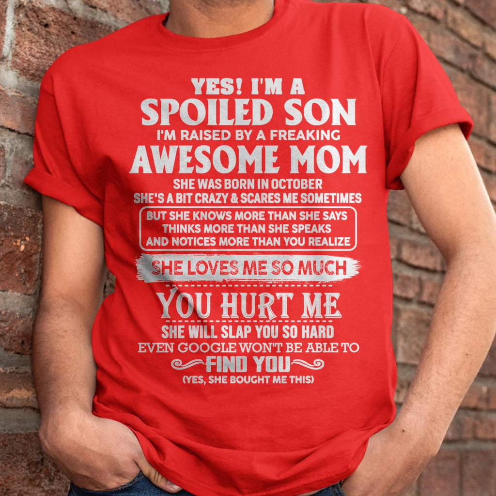 October - Awesome Mom - Perfect Gift For Son From Mom - NGHL10 (SKU05-47-10)