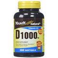 Mason Natural® Vitamin D3 1000 IU – Bone & Immune Support (300 Softgels)