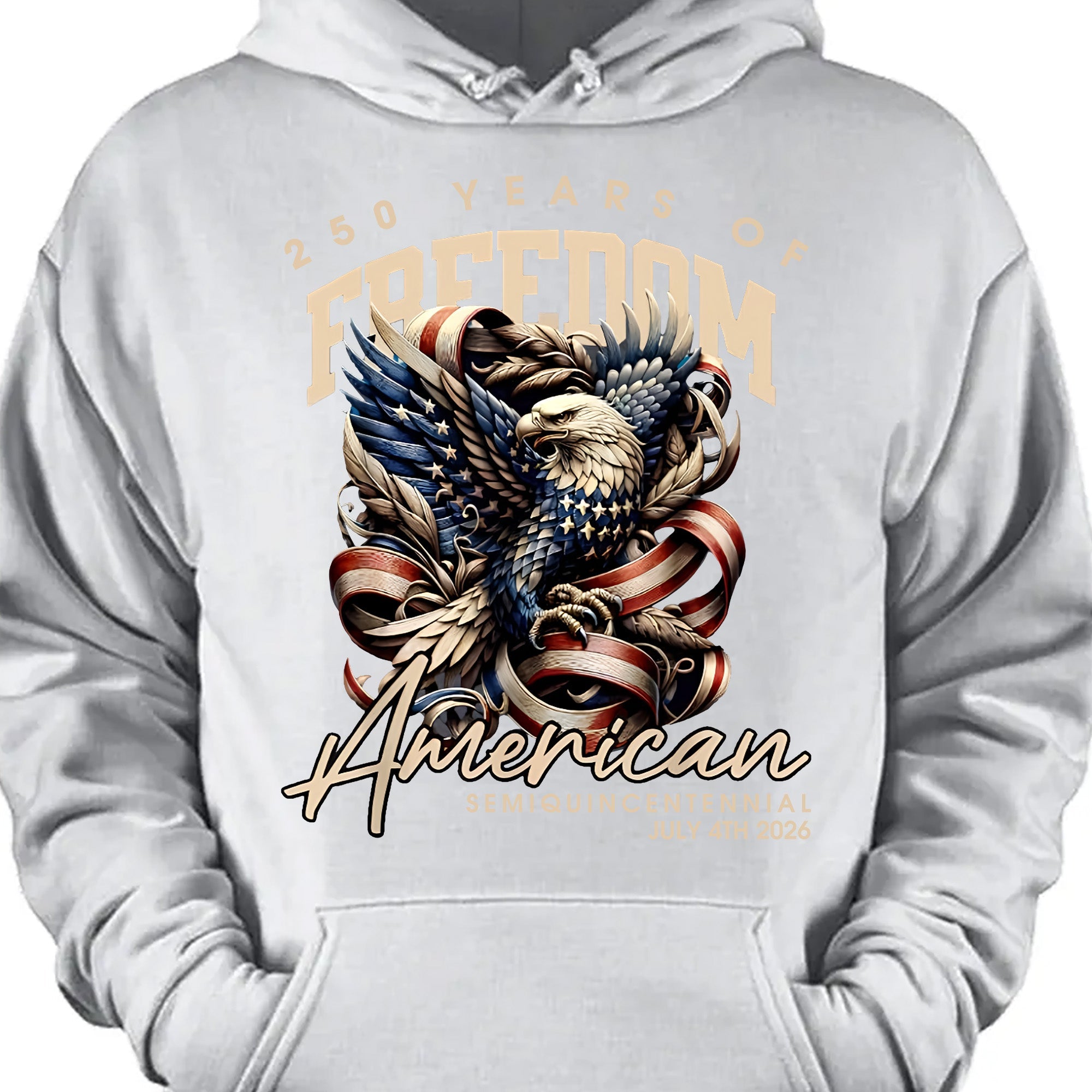 250 years of freedom USA anniversary shirt with bald eagle and stars and stripes design
