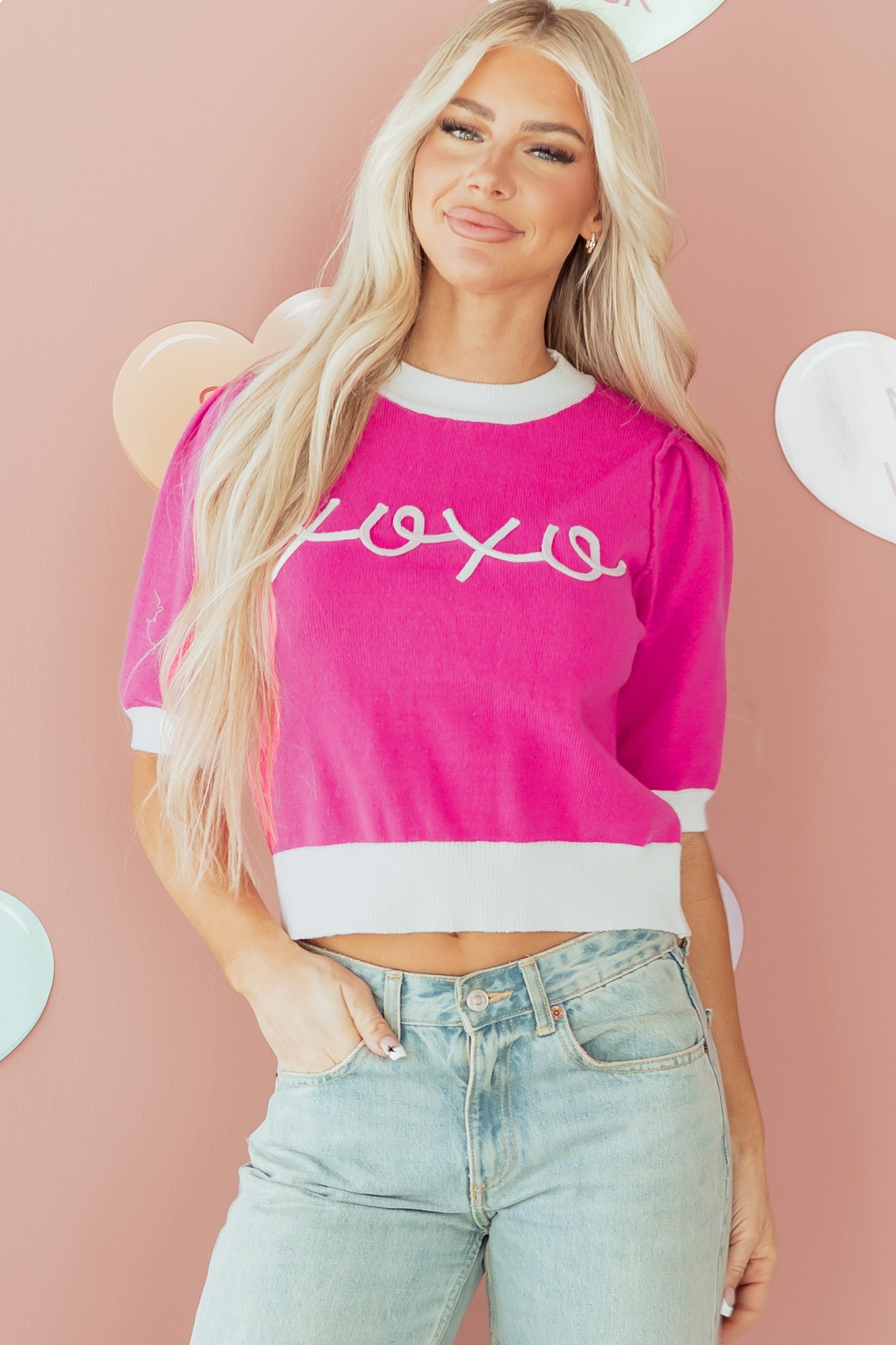 Isla Short Puff Sleeve Sweater