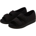 Silvert s Womens Easy Closure Sandal For Indoors & Outdoors Black