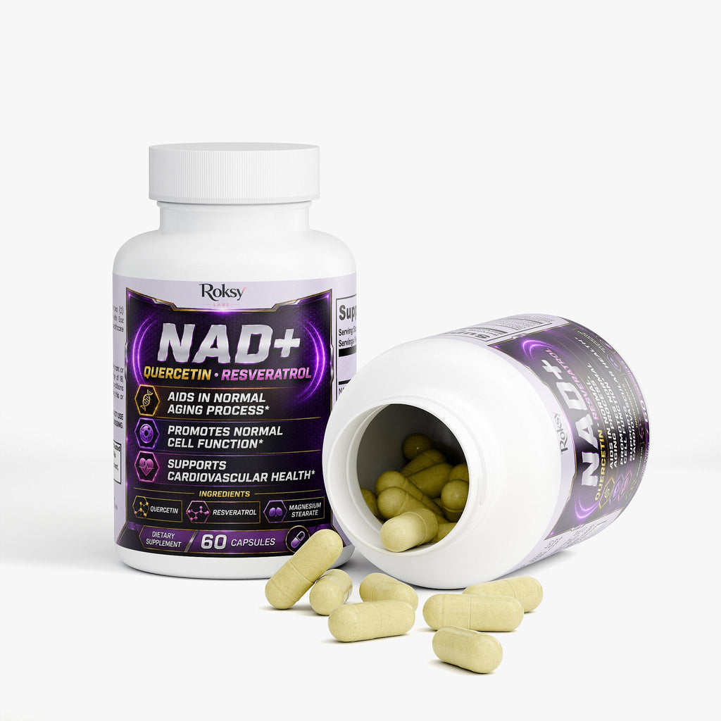 NAD+ Supplement with Quercetin and Resveratrol | Cellular Repair and Anti-Aging | 60 Capsules
