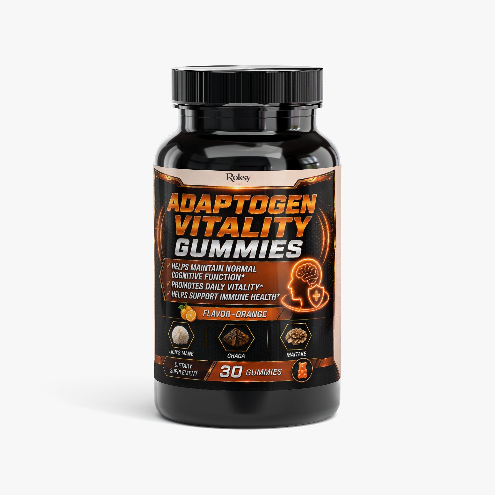 Lion's Mane Mushroom Gummies | Adaptogen Vitality | Cognitive Function & Immune Health | 30ct