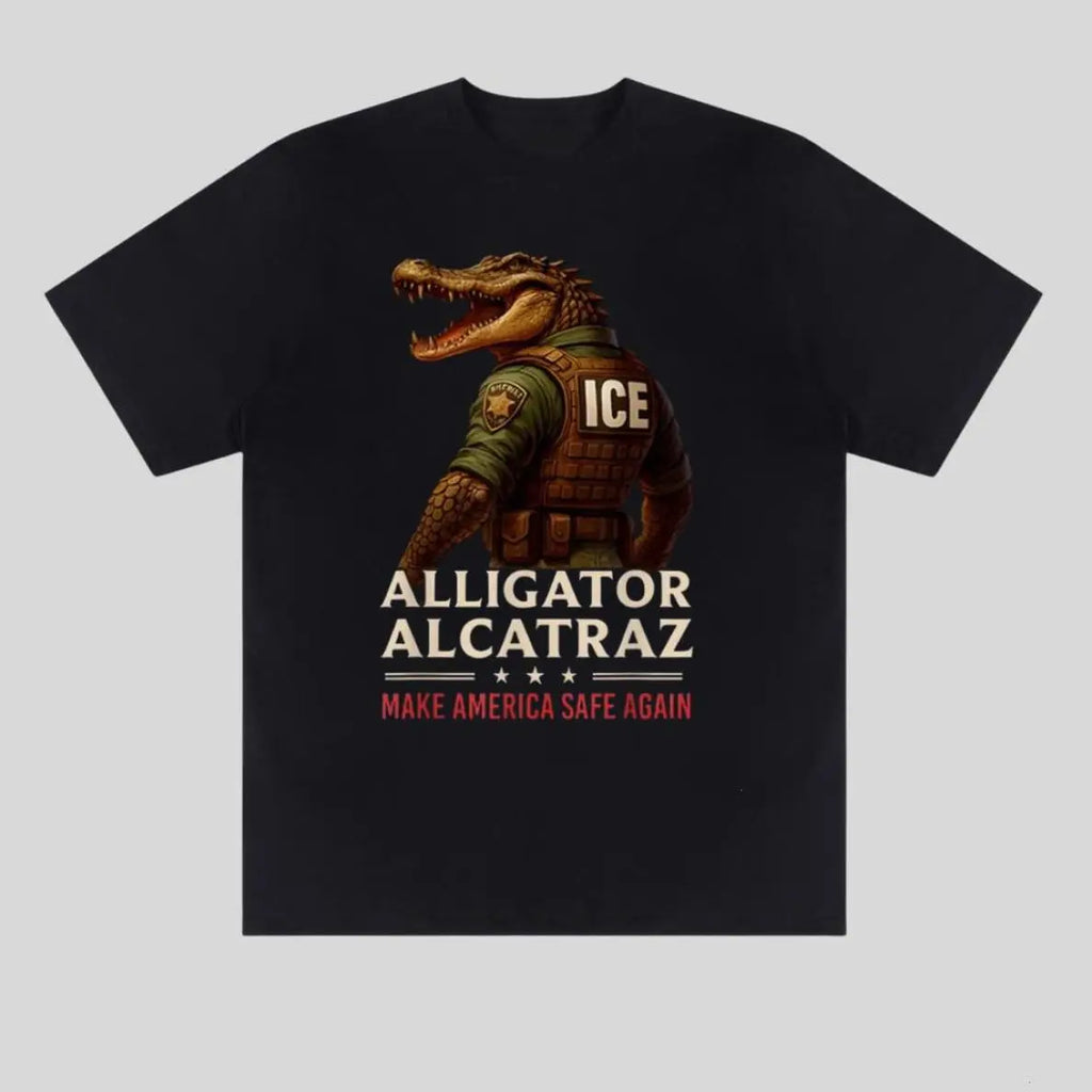 Alligator ICE T-Shirt –  Make America Safe Again Graphic Tee, Unisex Law Enforcement Shirt