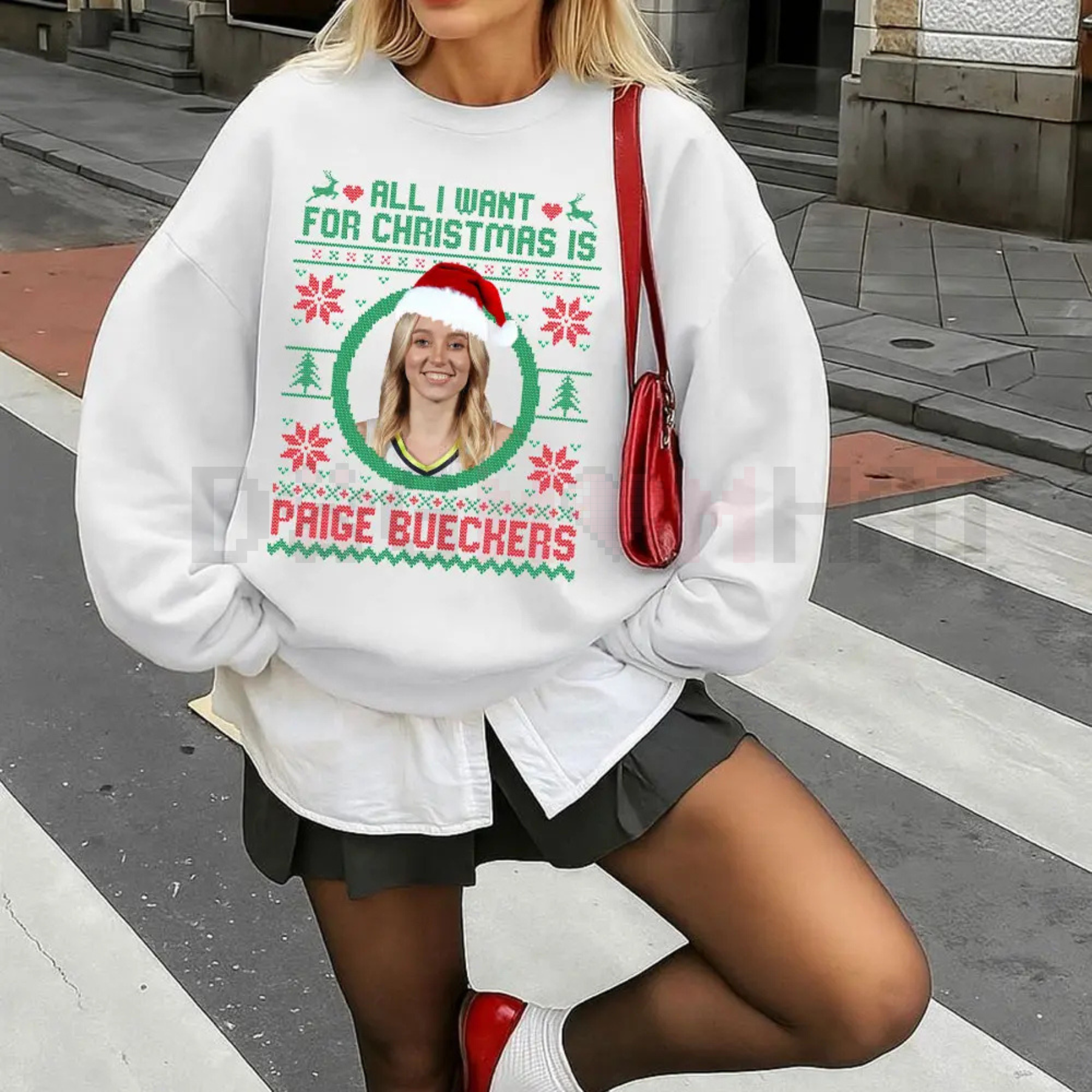 Paige Bueckers Christmas UConn Fan Sweatshirt