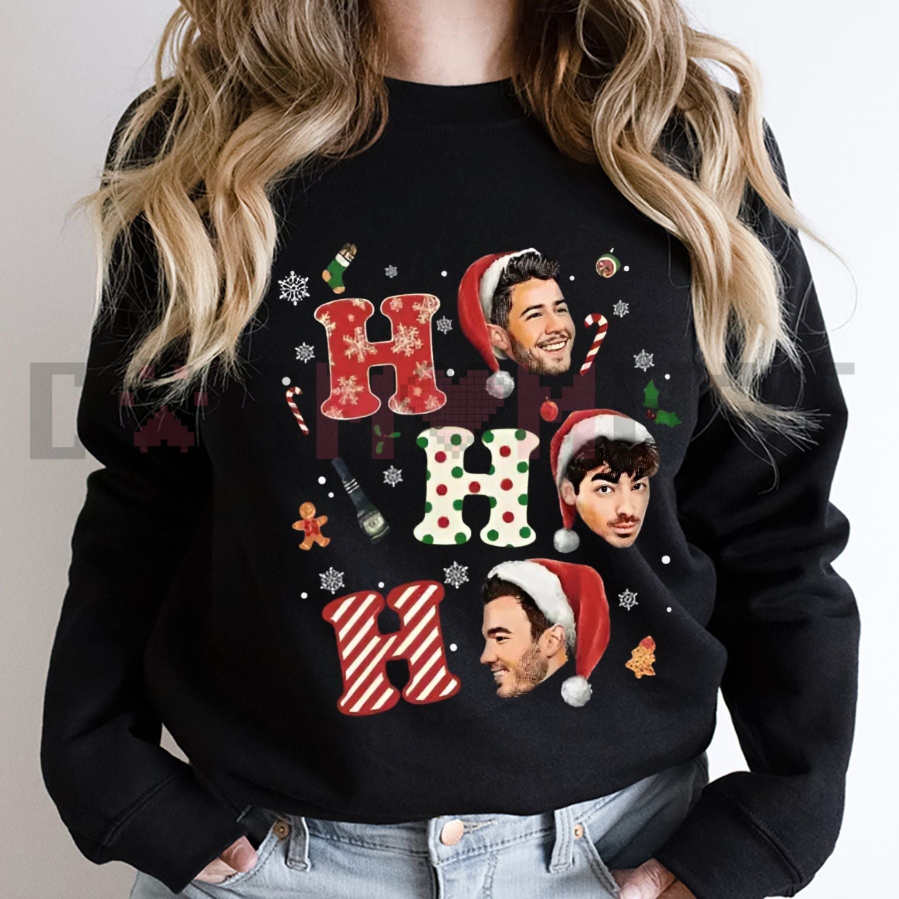 Vintage Jonas Bros 20th Anniversary Christmas Sweatshirt – Unisex Music Lover Jumper, Living the Dream Tour 2025 Fan Gift