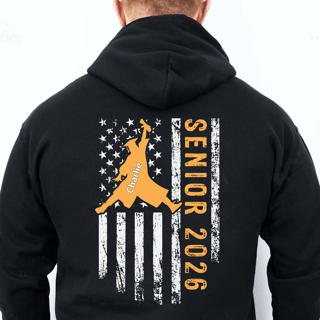 Senior 2026 Personalized Custom Graduation Backside Shirt C640
