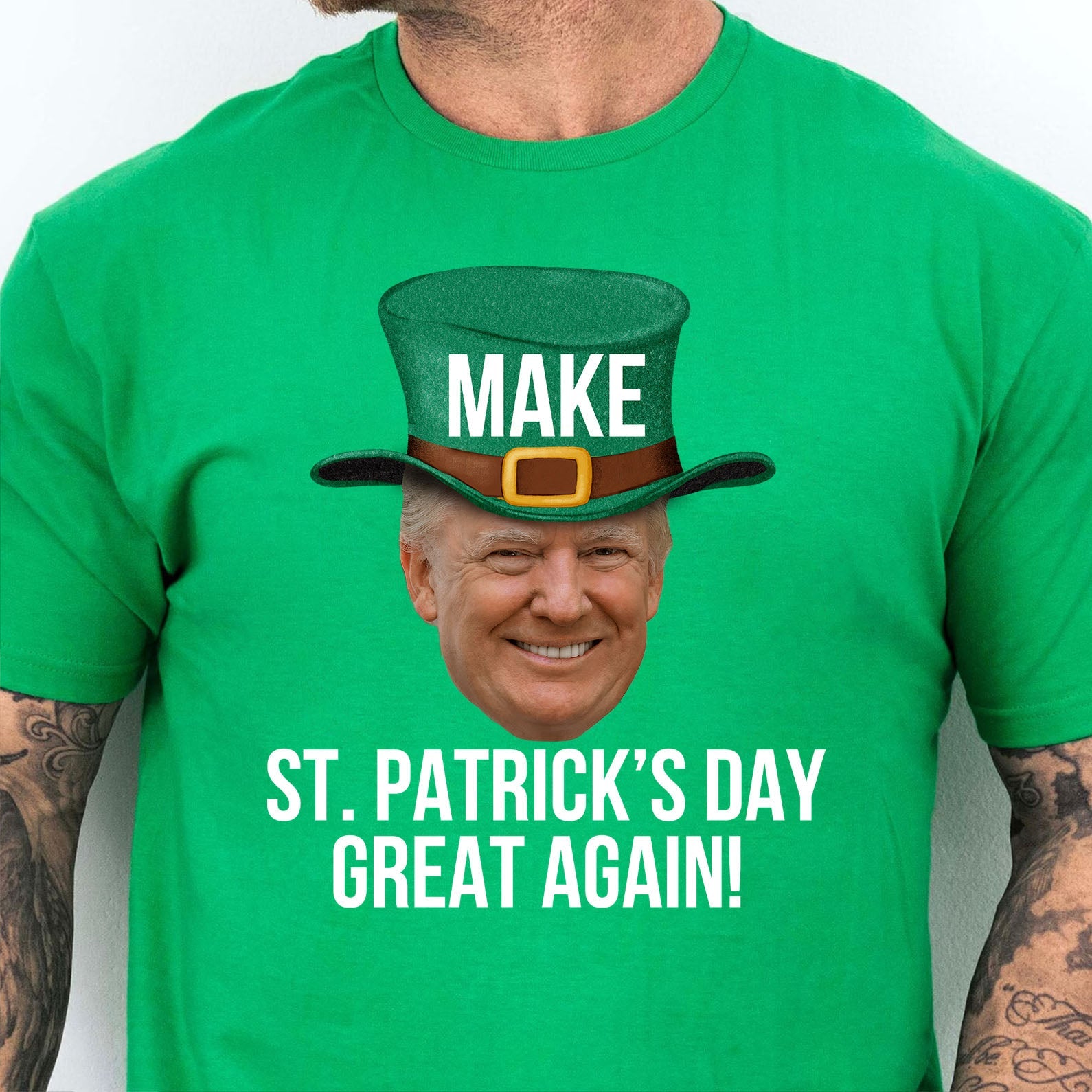 Donald Trump Make St. Patrick's Day Great Again Dark Shirt, Trump T-Shirt, Funny Trump St Patrick's Day Shirt, Irish Shirt 681884- GOP