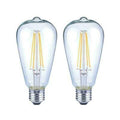 Feit Electric 60W ST19 Dimmable LED Clear Glass Vintage Edison Light Bulb 4-Pack
