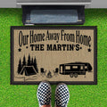 Our Home Away From Home Personalized Custom RV Camping Doormats H595