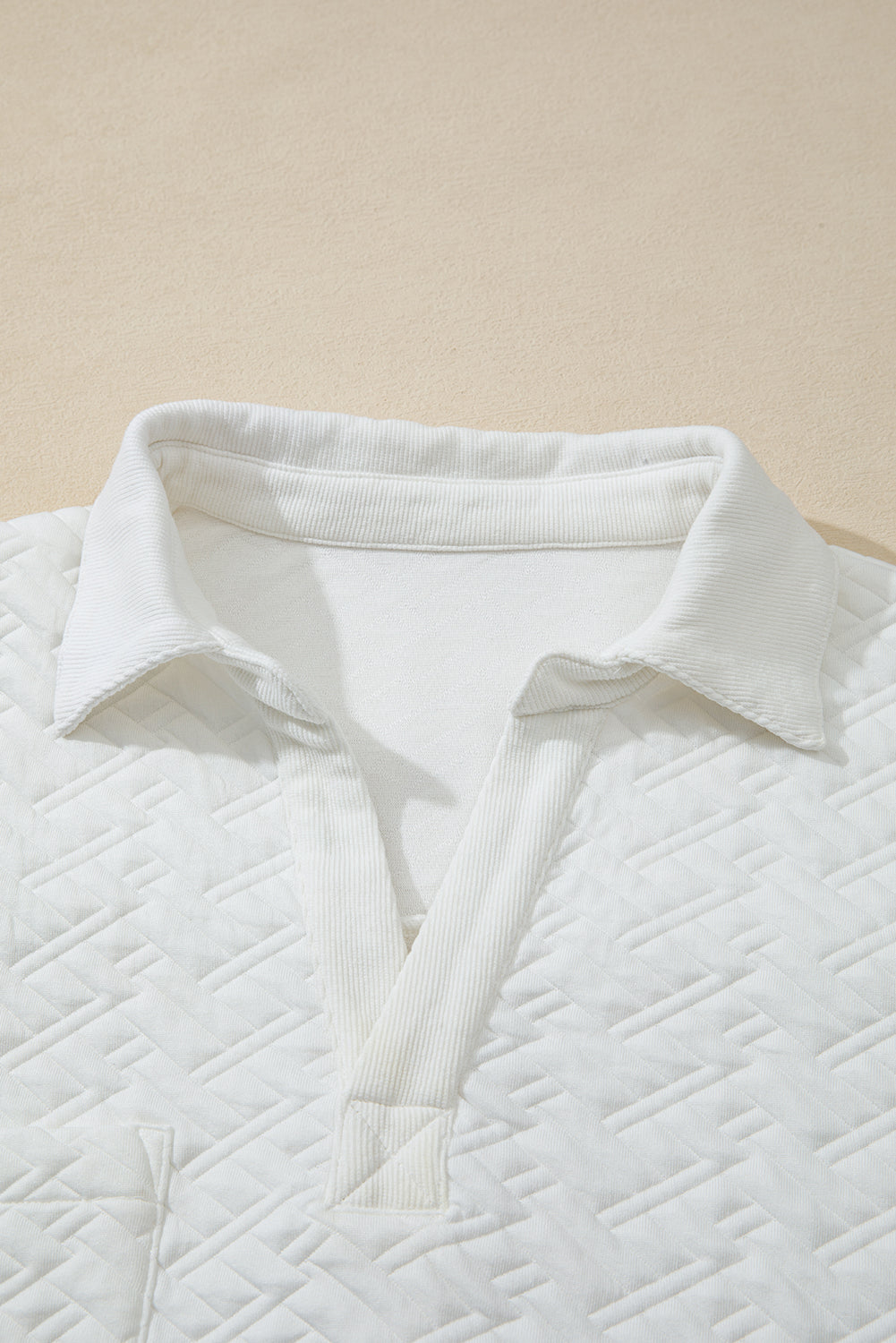 Raina Textured Collared Pullover