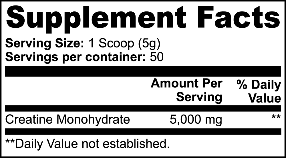 Pure Creatine Monohydrate Supplement