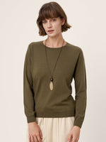 100% Extra-Fine Merino Wool Essential Crew Neck Knit Sweater BRIDGET
