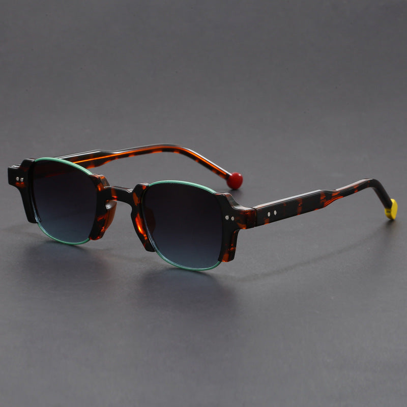 European And American Retro Pin Sun Glasses Korean Hong Kong Style Square Frame Sunglasses