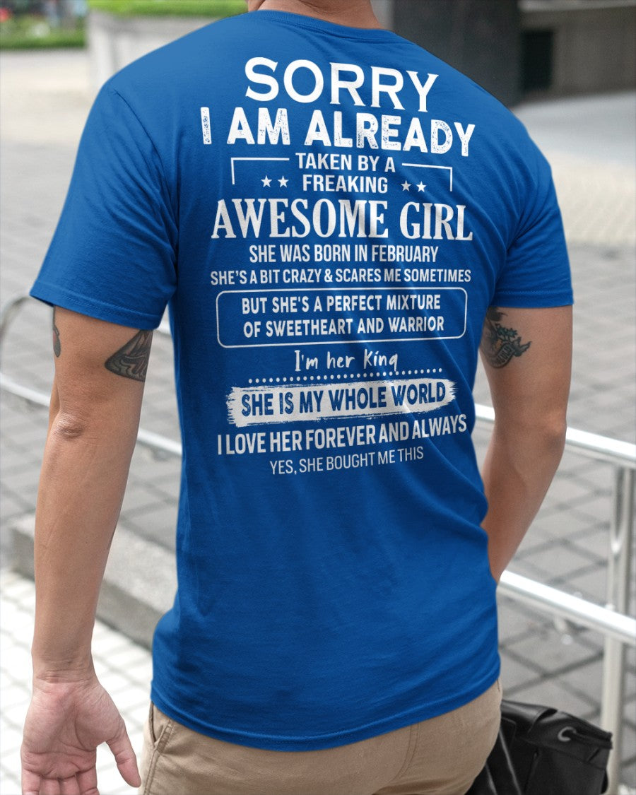 February - Awesome girl - Perfect gift for your boyfriend - (SKU04-86-02) - From Wife NGHL02